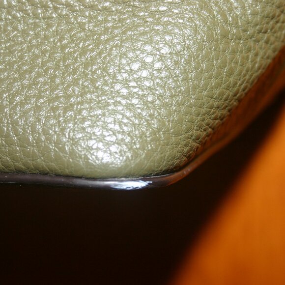 Michael Kors Olive Green Leather-like Shoulder Purse B-206 - Picture 12 of 13